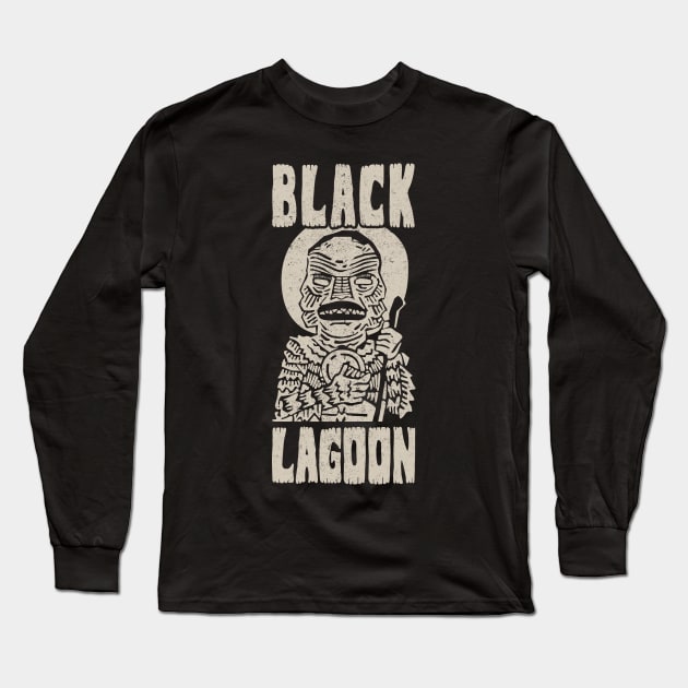 Creature from the black Lagoon Vintage Halloween Long Sleeve T-Shirt by BOEC Gear